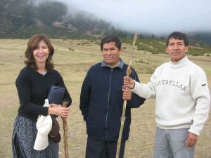 Decembre 2007. Battlefield. Mercedes, Pastor Jose and Julio -Reconciliation at the battlefield of Ayacucho between one Spaniard and two Peruvians on behalf of both of our countries.